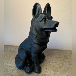 German Shepherd Black Dog Statue- 3-D Printed